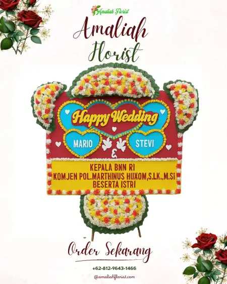 Papan Bunga Pernikahan Warungjeruk